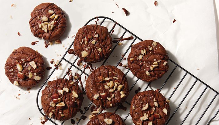 Espresso Hazelnut Truffle Cookies