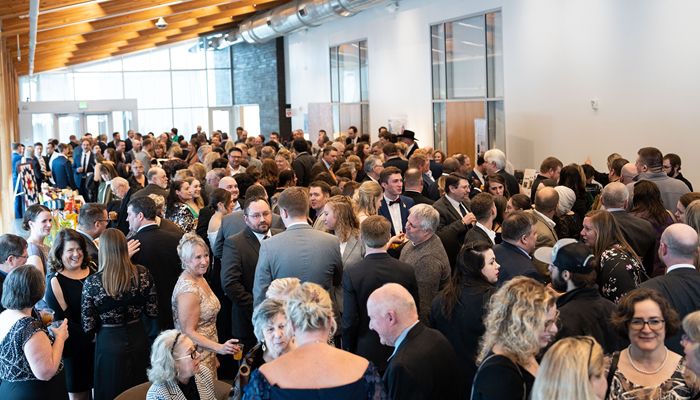large group of people in event building