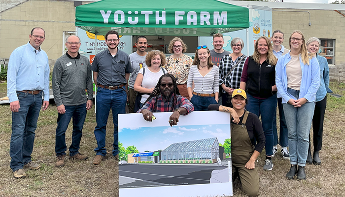 group photo of people on ag tour