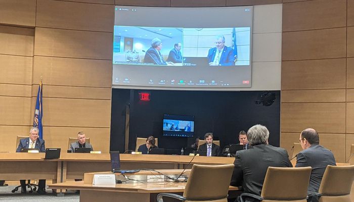 President Dan Glessing testifying in front of Senate Ag Committee