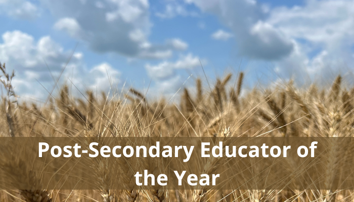 2024 Post Secondary Educator of the Year Announced