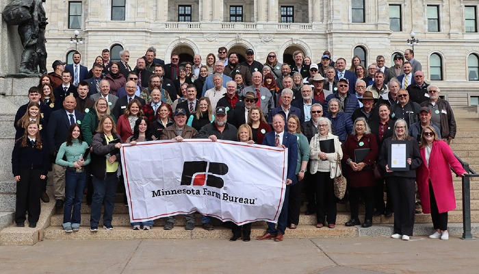 group of people on Minnesota state Capitol steps