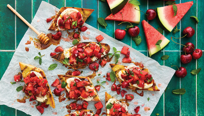 Watermelon with Feta Cheese 