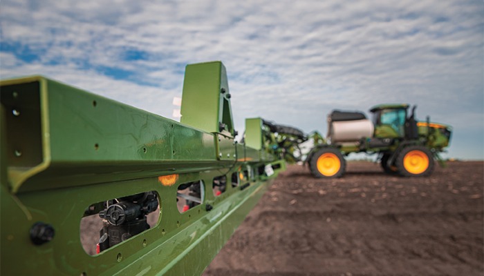 John Deere Sprayer in field 