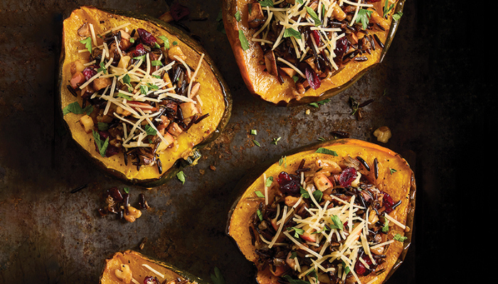 Photo of Prepared Wild Rice Stuffed Acorn Squash
