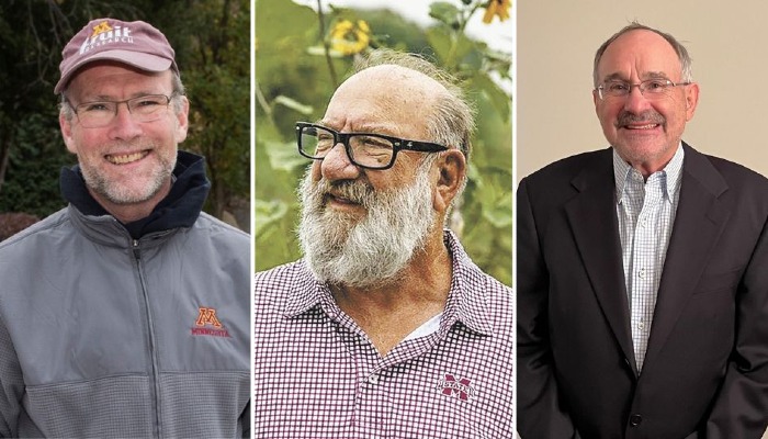 Collage of Dr. James Luby. Ted Matthews, and Dr. Craig Sheaffer