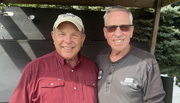 two men standing together