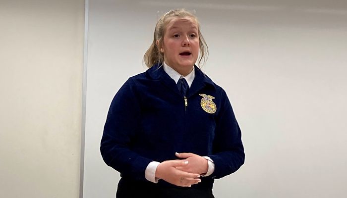 Contest winner Livy Johnson during the competition