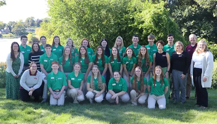 group of 4-H ambassadors and staff posed for photo