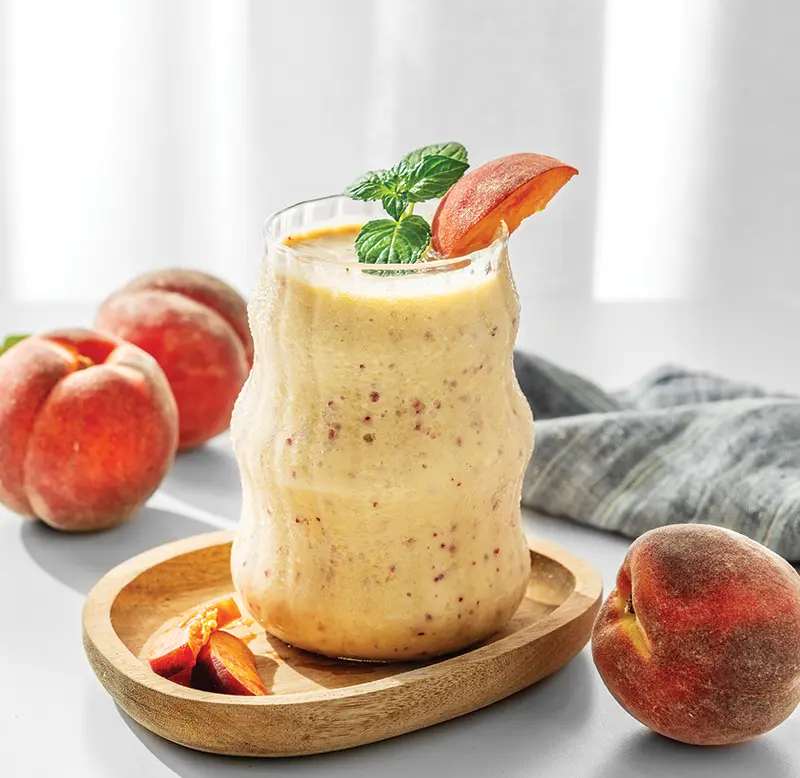 Photo of peach fizz dirty soda