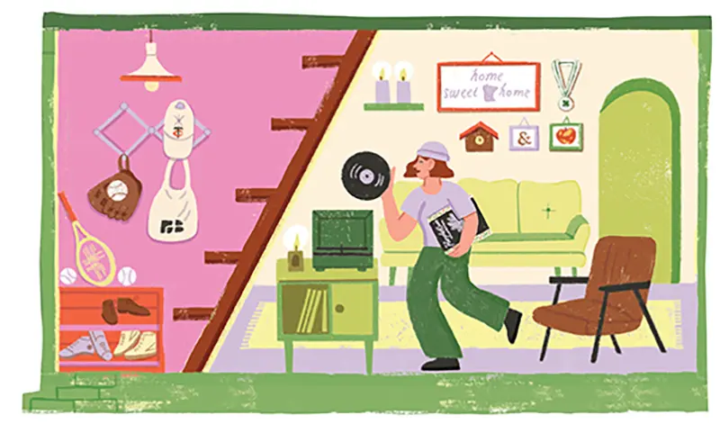 The living room of the house