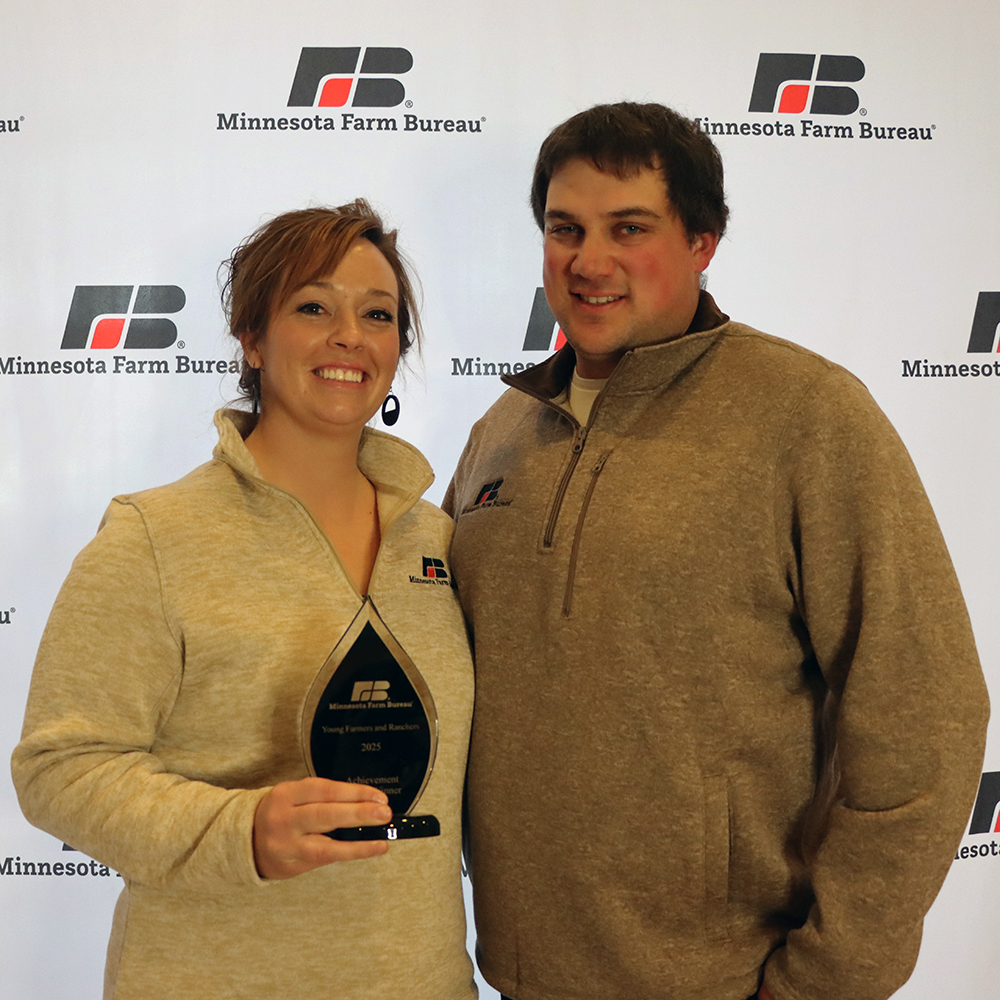 Achievement award winners Shelby and Dylan Radke holding their award
